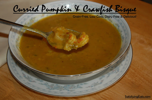 Curried Pumpkin & Crawfish (or Shrimp) Bisque (Dairy-Free)