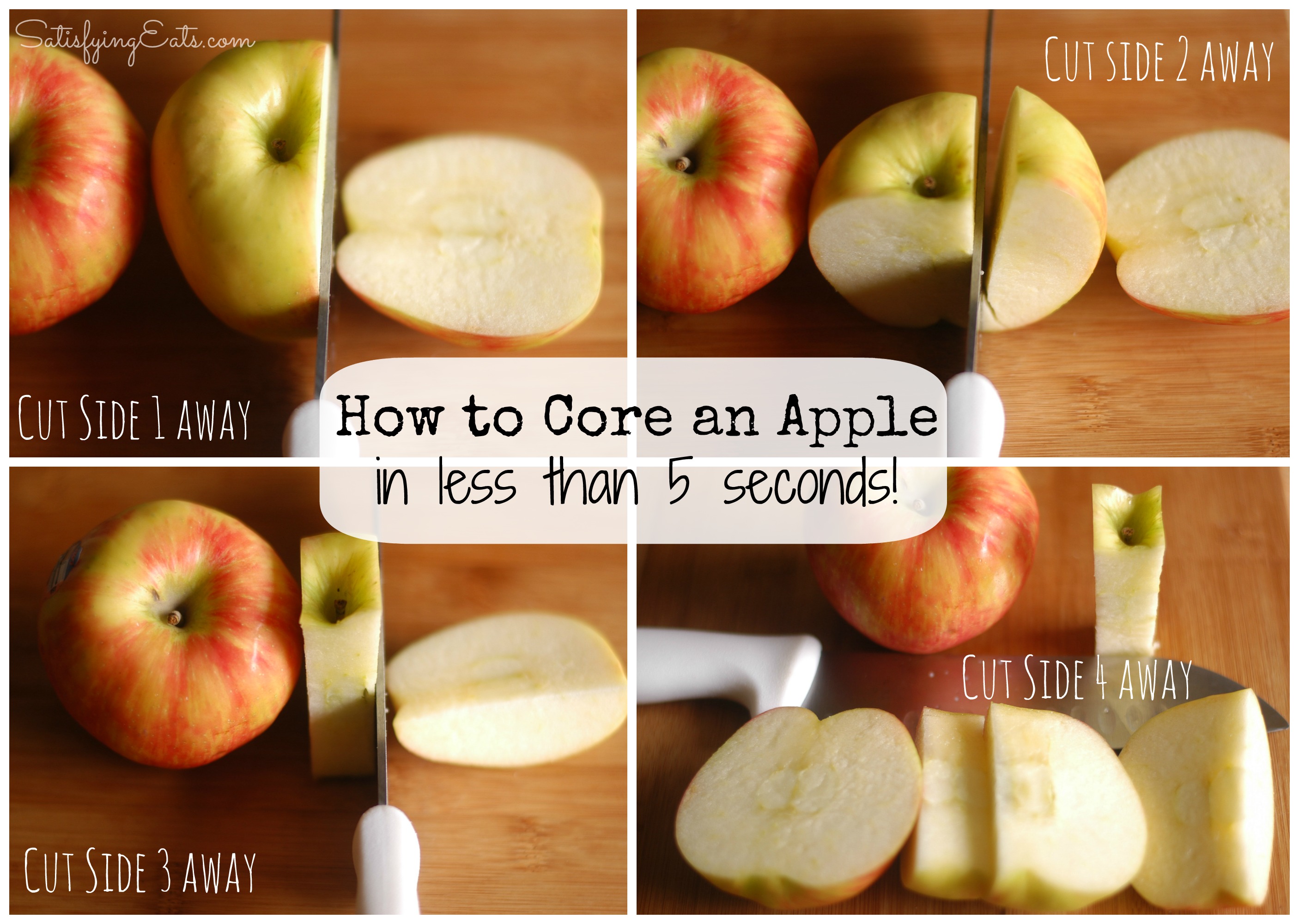 How to cut an apple Collage