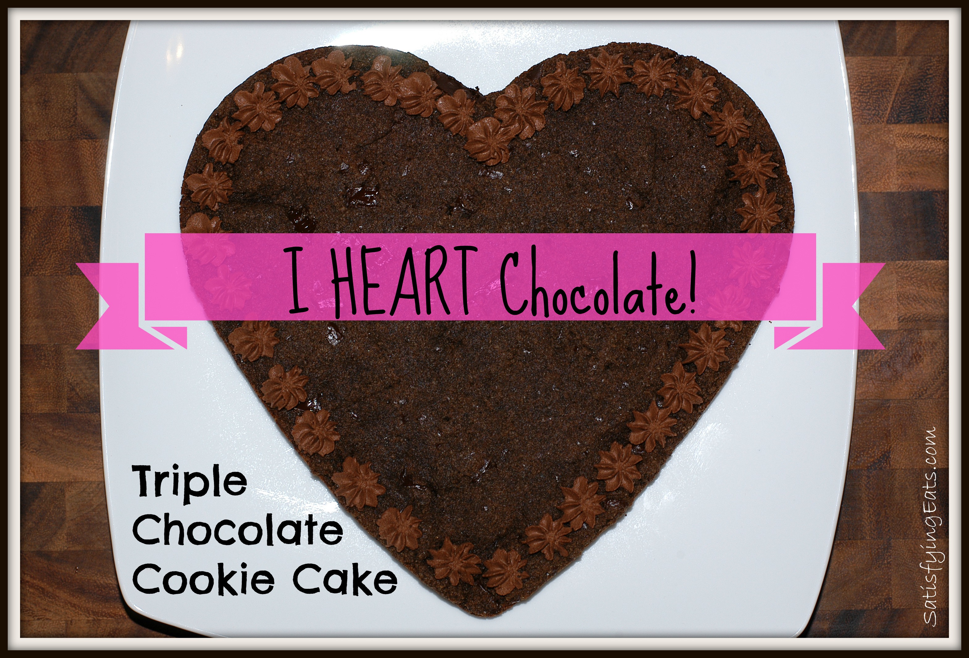 triple chocolate cookie cake