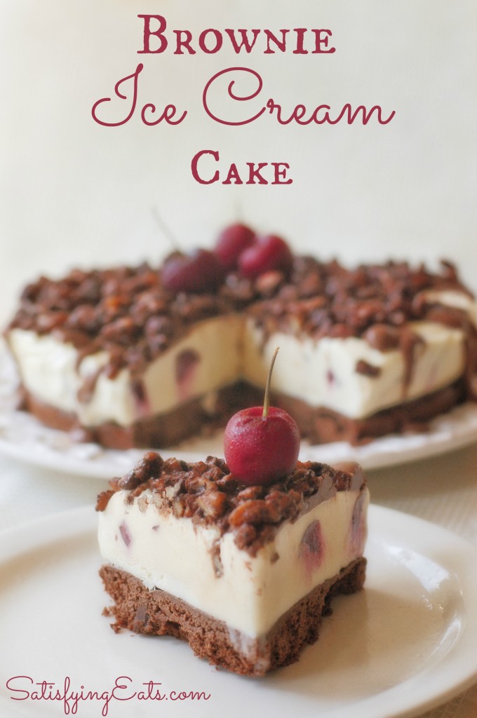 Brownies Ice Cream Cake Red