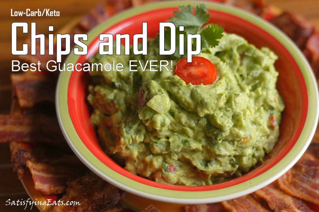 Low-Carb/Keto Chips and Dip (Best Guacamole Ever!)